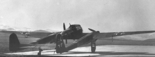 Focke-Wulf Fw 189A-2 Slovenskho letectva na letiti nkde v Tatrch v roce 1944