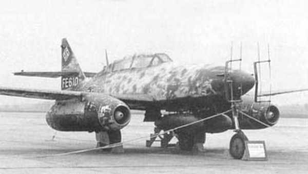 Messerschmitt Me 262B-1 Schwalbe, letoun ukoistn americkmi jednotkami v Nmecku